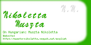 nikoletta muszta business card